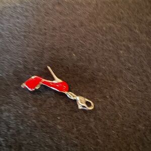 Tiffany & Co. Red and Silver High Heel Charm